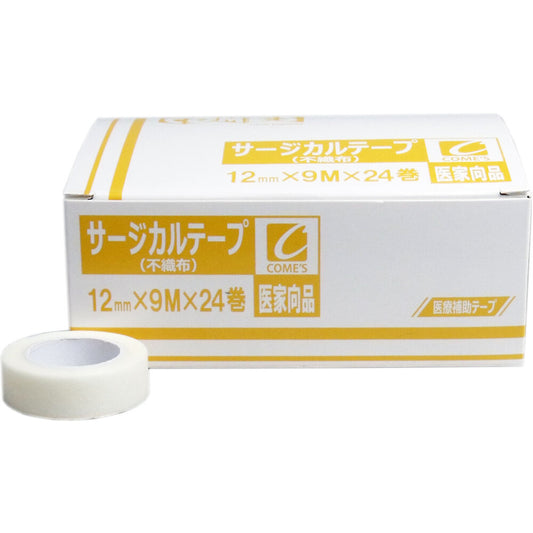 医家向品 サージカルテープ 不織布タイプ 12mm×9M×24巻 1 個