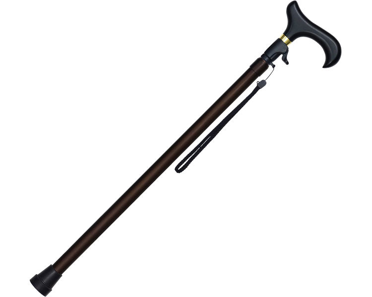 Stepless telescopic walking stick / 77-1 Brown 1 piece