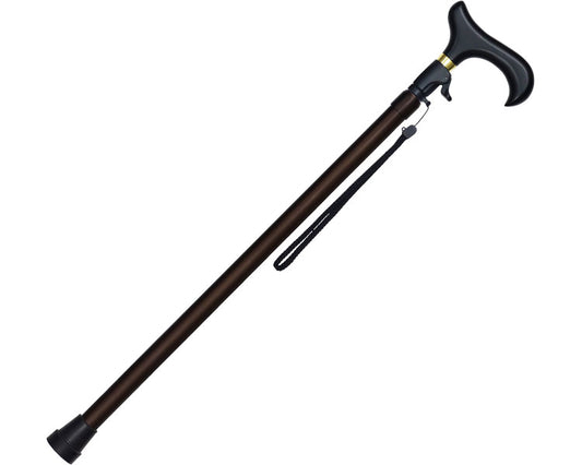 Stepless telescopic walking stick / 77-1 Brown 1 piece