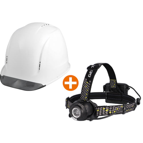 GENTOS 【한정 기획】 GRIT 헤드 라이트 일체화 가능 헬멧 헤드 라이트 세트 GH01VYMWHSET 1 식