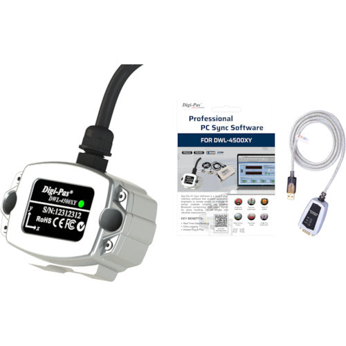 ジェーエスビ　Ｄｉｇｉ−ｐａｓ　ＤＷＬ４５００ＸＹ　Ｐｒｏ−Ｖｅｒｓｉｏｎ　高性能２軸デジタル傾斜センサー　±０．００２°　2-04521-99　1 個