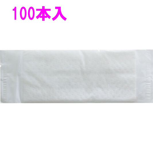 Commercial use Oshibori paper type, flat, plain, 100 pieces, 1 piece