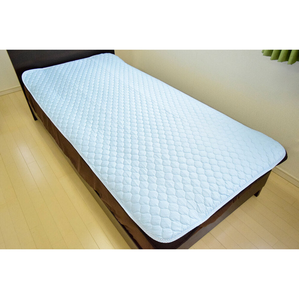 [シーズン終売]クール 吸水速乾敷パッド シングルサイズ ブルー 約100×200cm 1 個