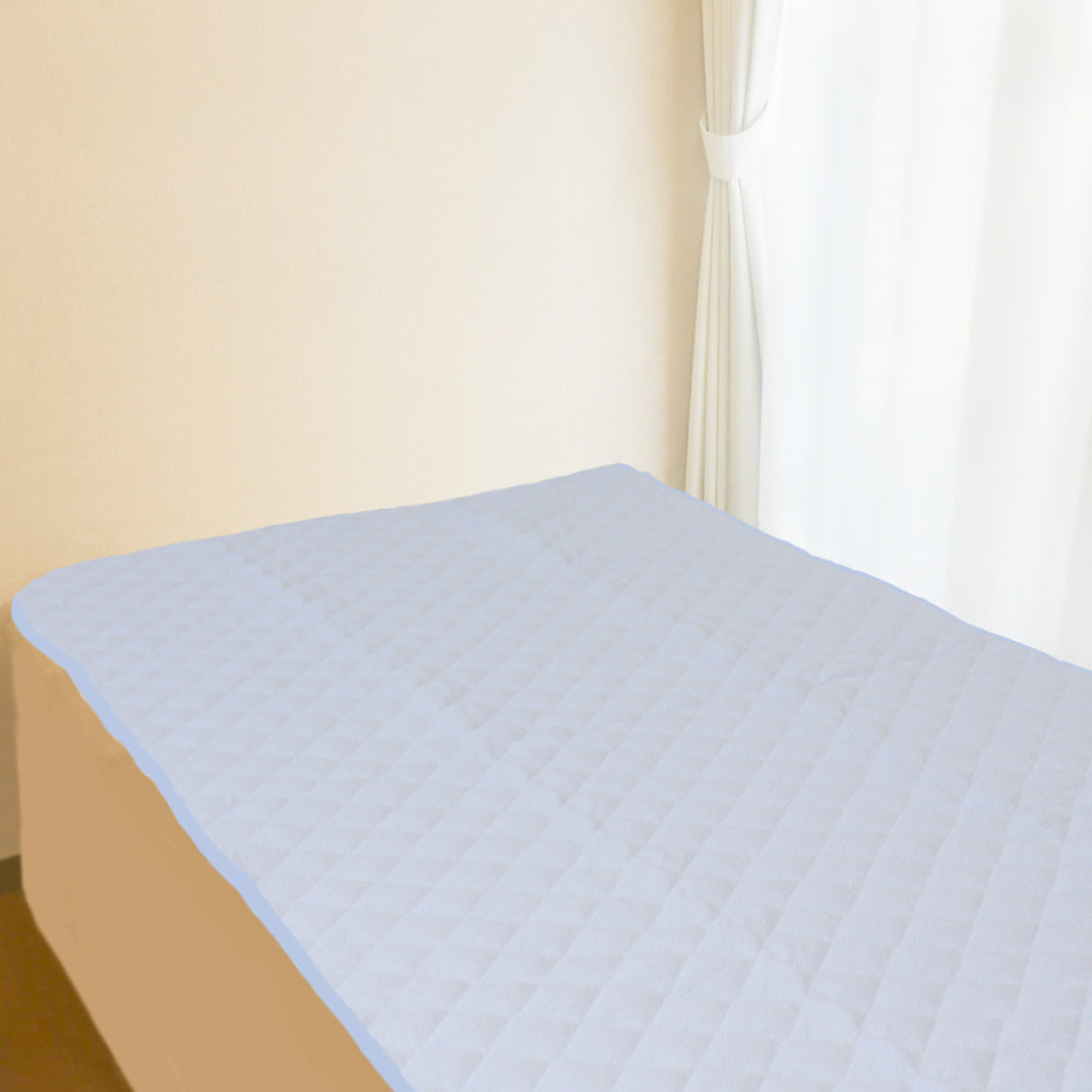 [Outlet] Waterproof mattress pad, single, 100 x 205 cm, blue, 1 piece