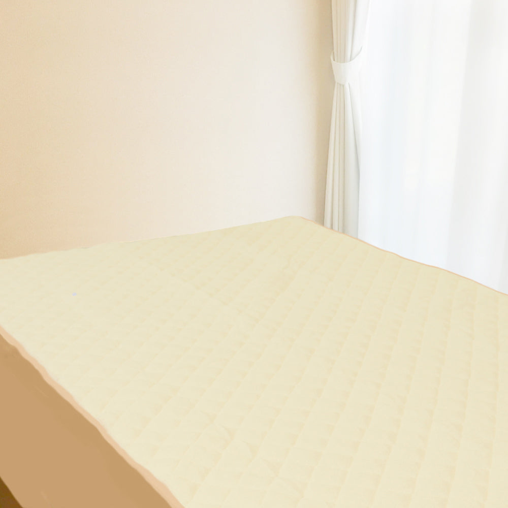 【アウトレット】防水敷きパッド セミダブル 120×205cm ベージュ 1 個