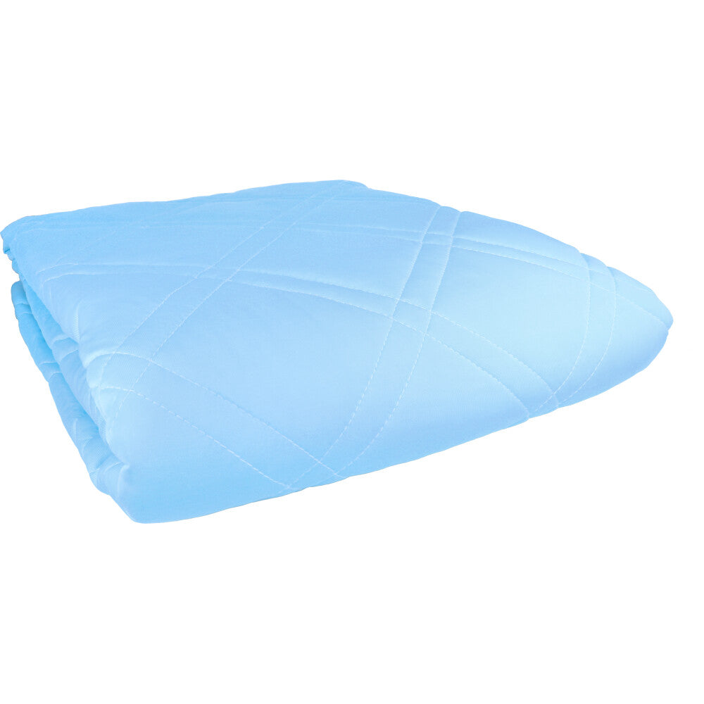 接触冷感 敷きパッド セミダブル サックス 約120×200cm 1 個