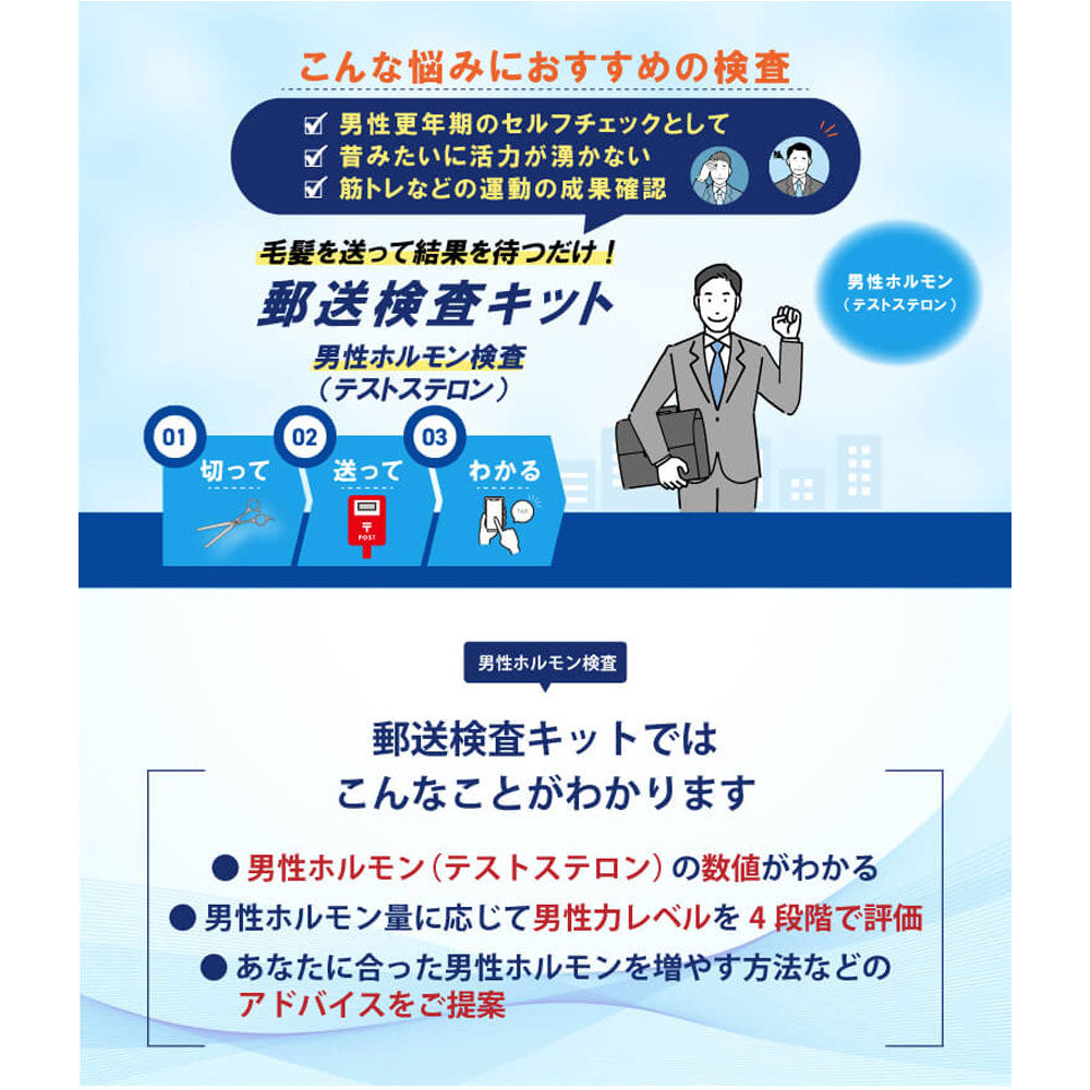 Testosterone mail-in test kit 1 piece
