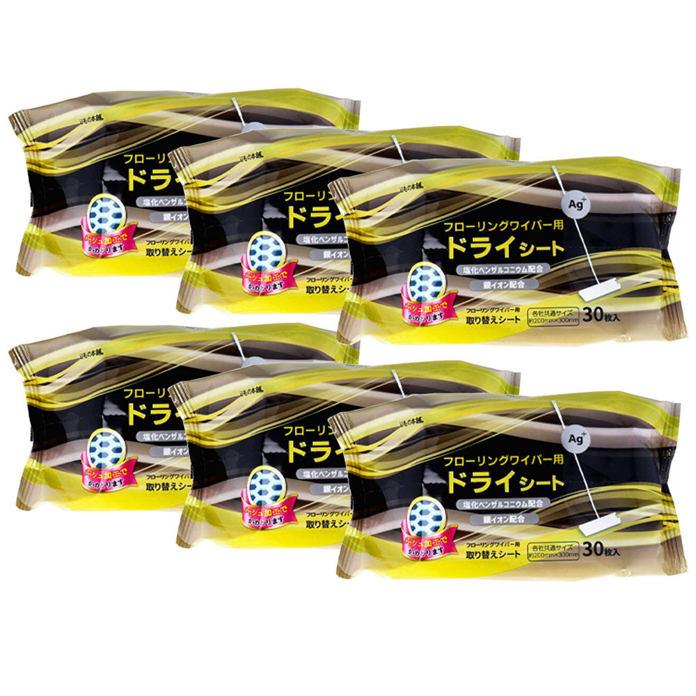 바닥재 와이퍼용 드라이 시트 30장입×6개 세트 1개
