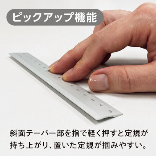 Kyoei Plastics Kiwami LR Aluminum Ruler for Left and Right Handed People, 15cm, Silver, KLR-15-SI, 1 Piece