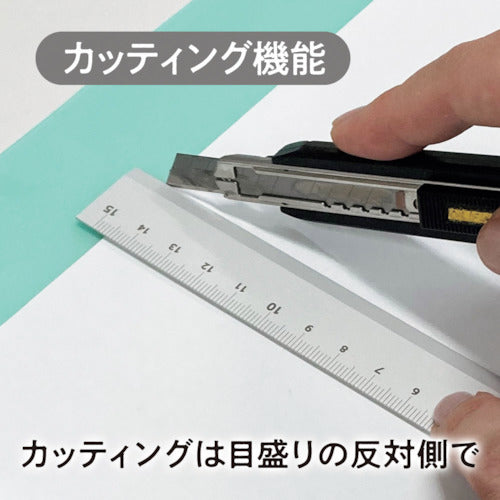 Kyoei Plastics Kiwami LR Aluminum Ruler for Left and Right Handed People, 15cm, Silver, KLR-15-SI, 1 Piece