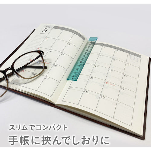 Kyoei Plastic Nuance Color Ruler 16cm Eucalyptus NJ-16-02 1 piece