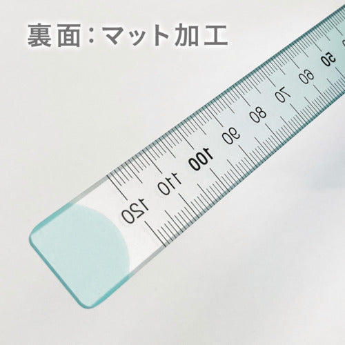 Kyoei Plastic Nuance Color Ruler 16cm Eucalyptus NJ-16-02 1 piece