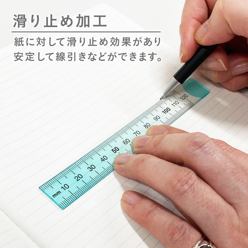 Kyoei Plastic Nuance Color Ruler 16cm Eucalyptus NJ-16-02 1 piece
