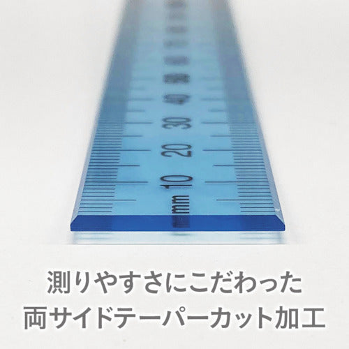 Kyoei Plastic Nuance Color Ruler 12cm Butterfly Pea NJ-12-05 1 piece