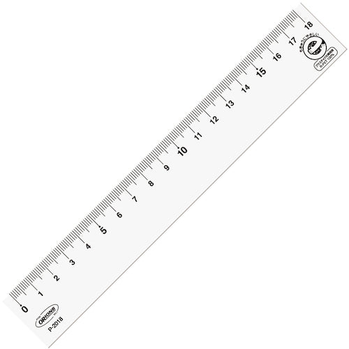Kyoei Plastic R-PET Straight Ruler 18cm P-2018 1 piece