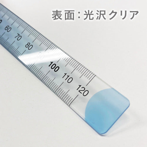 Kyoei Plastic Nuance Color Ruler 16cm Butterfly Pea NJ-16-05 1 piece