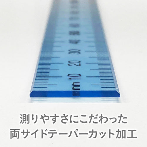 Kyoei Plastic Nuance Color Ruler 16cm Butterfly Pea NJ-16-05 1 piece