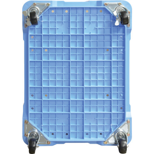 積水　ＢＳ型メッシュコンテナ　ＢＳ−１００キャスター付自在４ケ内２ケストッパ　青　BS-100K　1 個