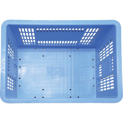 積水　ＢＳ型メッシュコンテナ　ＢＳ−１００キャスター付自在４ケ内２ケストッパ　青　BS-100K　1 個