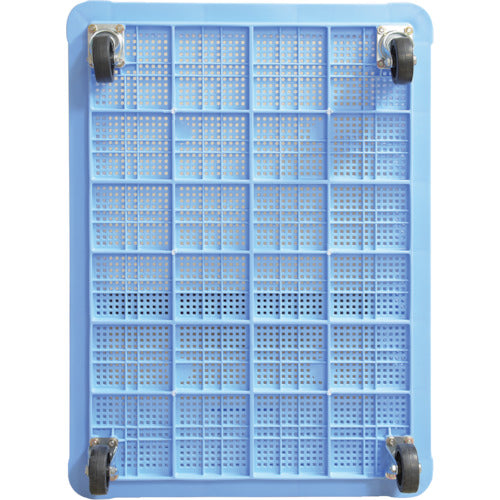 積水　ＢＳ型メッシュコンテナ　ＢＳ−２００　キャスター付（自在２ケ固定２ケ）　青　BS-200K　1 個