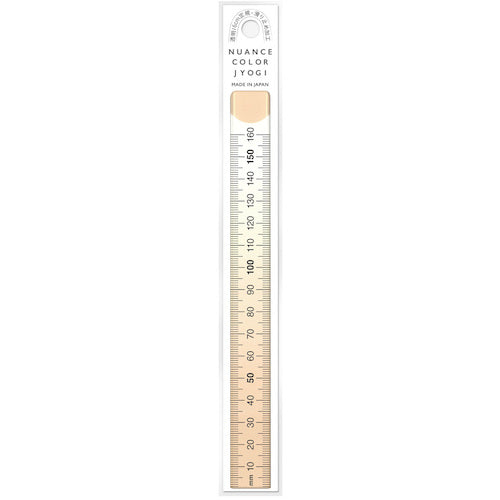 Kyoei Plastic Nuance Color Ruler 16cm Milk Tea NJ-16-04 1 piece