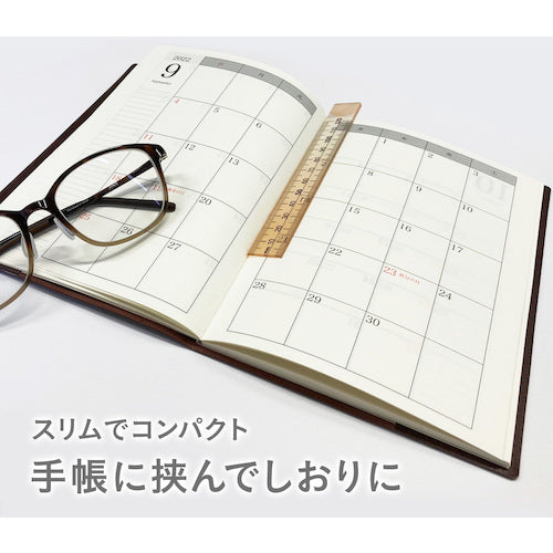 Kyoei Plastic Nuance Color Ruler 16cm Milk Tea NJ-16-04 1 piece