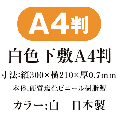 공영 플라스틱 백색 밑바닥 A4 SIJ-A4-W 1장