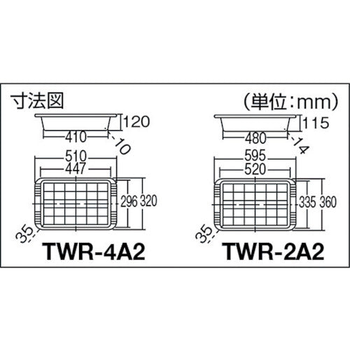 ＴＲＵＳＣＯ　ツールワゴンロイヤル用浅型トレー　ＴＷＲ−２型用　赤　TWR-2A2　1 枚