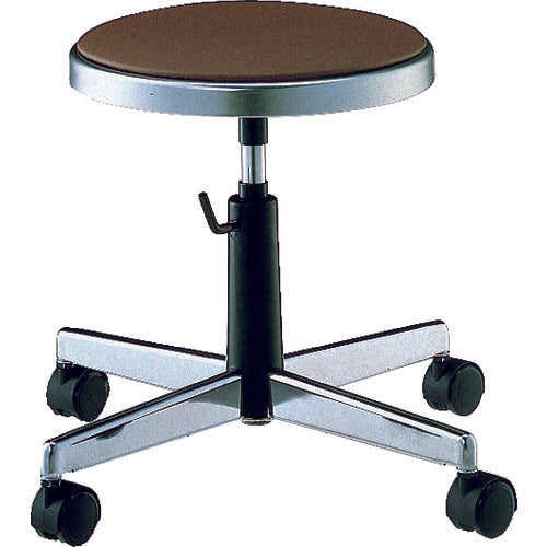 노리츠 도전 작업 의자 도전 비닐 가죽 다크 브라운 TD-E24 1 다리