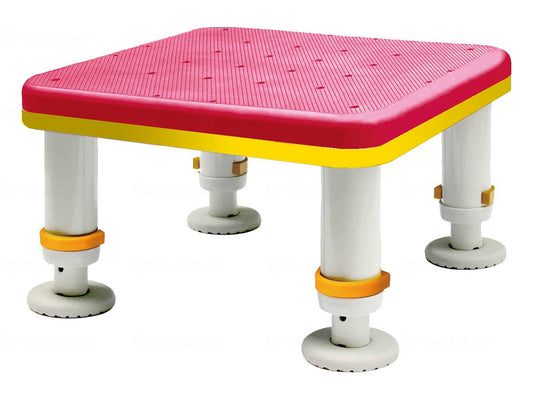 Shinei Techno Diamond Touch Bathtub Stand Compact Size Coral Pink 15-25