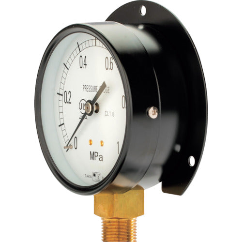 Takashima General Pressure Gauge (B Frame Vertical Type, φ75) Pressure Range 0.0-25MPa G3/8 1023225 1 pc