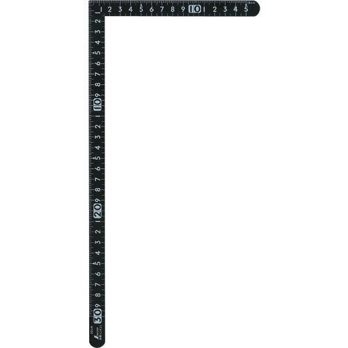 신와 곡척 소형 선데이 카펜터 흑색 30cm×15cm 표리 동목 12435 1개