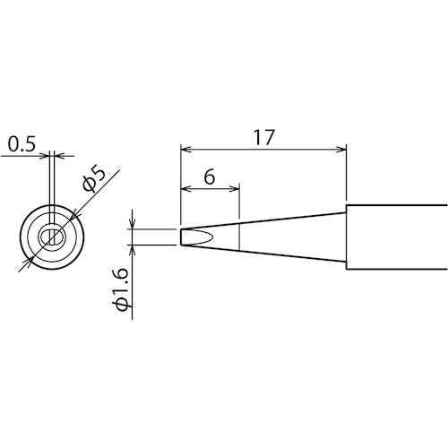 Good replacement tip 1.6D type PX-60RT-1.6D for PX6/7/RX7/CXR 1 piece