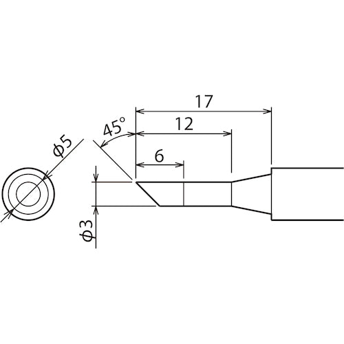 Good replacement tip 3C type full circumference PX6/7/RX7/CXR PX-60RT-3CR 1 piece