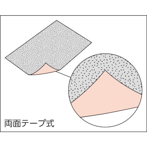 ＴＲＵＳＣＯ　ダイヤ角シート　両面テープ仕様　１ｍｍ電着＃４００　TDKS-1-400　1 枚