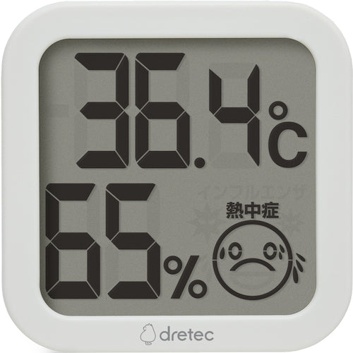 ｄｒｅｔｅｃ　デジタル温湿度計　ホワイト　O-421WT　1 台