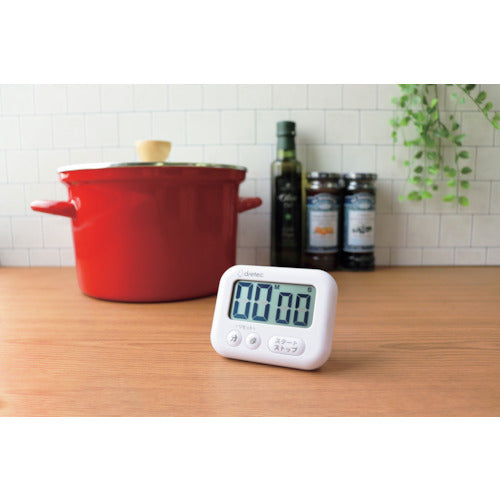 dretec 대형 스크린 타이머 "비누"화이트 T-614WT 1 대