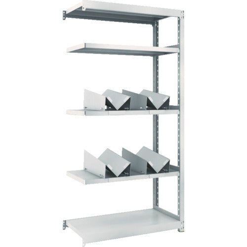 ＴＲＵＳＣＯ　スチールラック　Ｍ２型軽中量棚　８６０Ｘ４５０ＸＨ１８００　缶受Ｘ２付　連結　M2-6345-KU2B　1 台