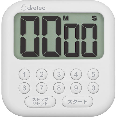 ｄｒｅｔｅｃ　大画面タイマー「シャボン１０」　ホワイト　T-616WT　1 台