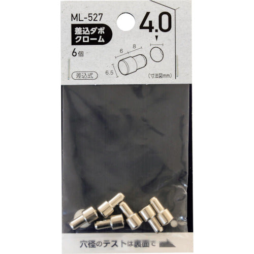 WAKI 삽입 다보 크롬 4×6.5mm ML527 1봉