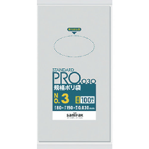 사니팩 스탠다드 폴리 봉투 3호(0.03mm) L03 1봉