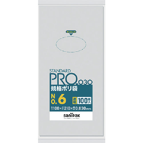 사니팩 스탠다드 폴리 봉투 6호(0.03mm) L06 1봉