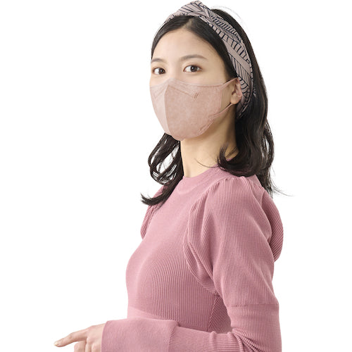 IRIS 296470 DAILY FIT MASK 입체 보통 사이즈 30매입 핑크 베이지 RK-F30SPB 1상자