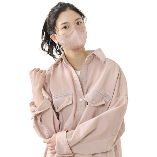 IRIS 296470 DAILY FIT MASK 입체 보통 사이즈 30매입 핑크 베이지 RK-F30SPB 1상자