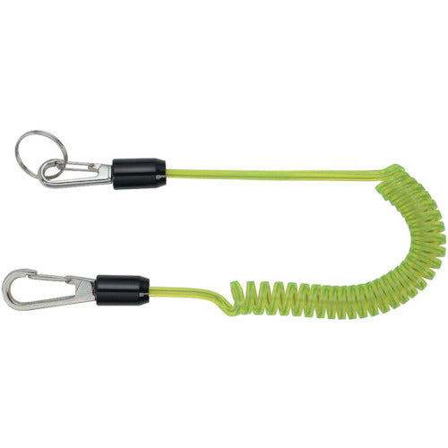 TOP 컴팩트 세이프티 코드 Hiscare 옐로우 그린 최대 길이 1300/자연 길이 380mm SFC-412SYG 1개