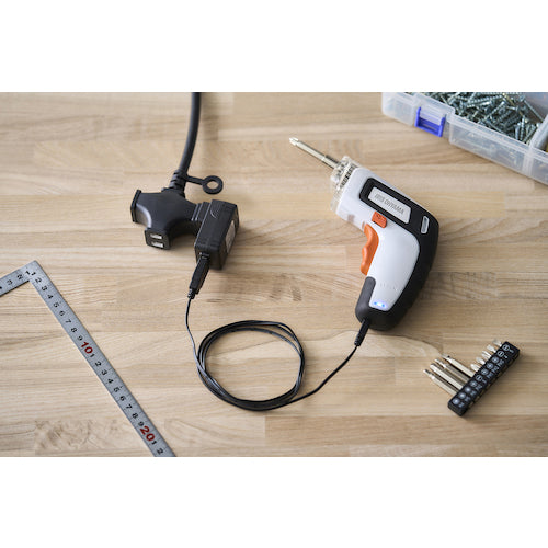 ＩＲＩＳ　１０３０７８　充電式電動ドライバー　ホワイト／オレンジ　JDD352-W　1 個