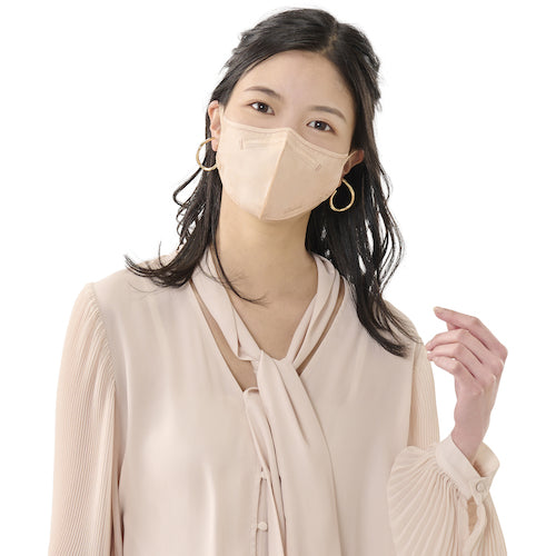 IRIS 296471 DAILY FIT MASK 3D Regular Size 30 pieces Silk Beige RK-F30SSB 1 box