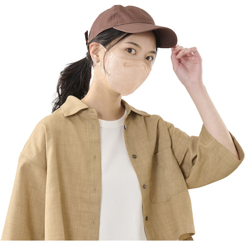 IRIS 296471 DAILY FIT MASK 3D Regular Size 30 pieces Silk Beige RK-F30SSB 1 box