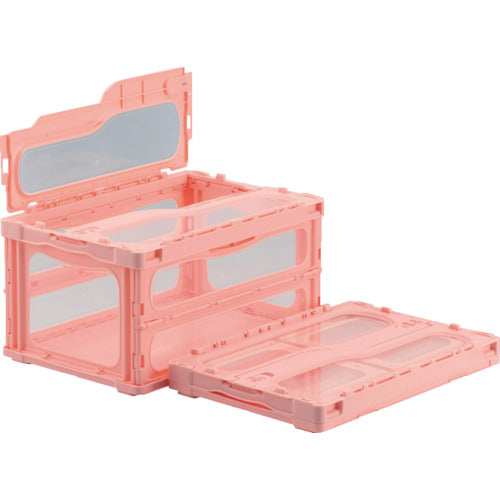 산코 뚜껑 일체형 접이식 컨테이너 559150 마드콘 라이트 C-40B 핑크 SKMLO-C-40B-PNK 1 개