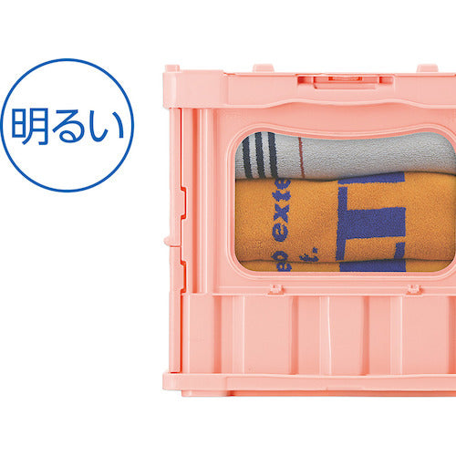 サンコー　フタ一体型折りたたみコンテナー　５５９１１０　マドコンライトＣ−５０Ｂブルー　SKMLO-C-50B-BL　1 個